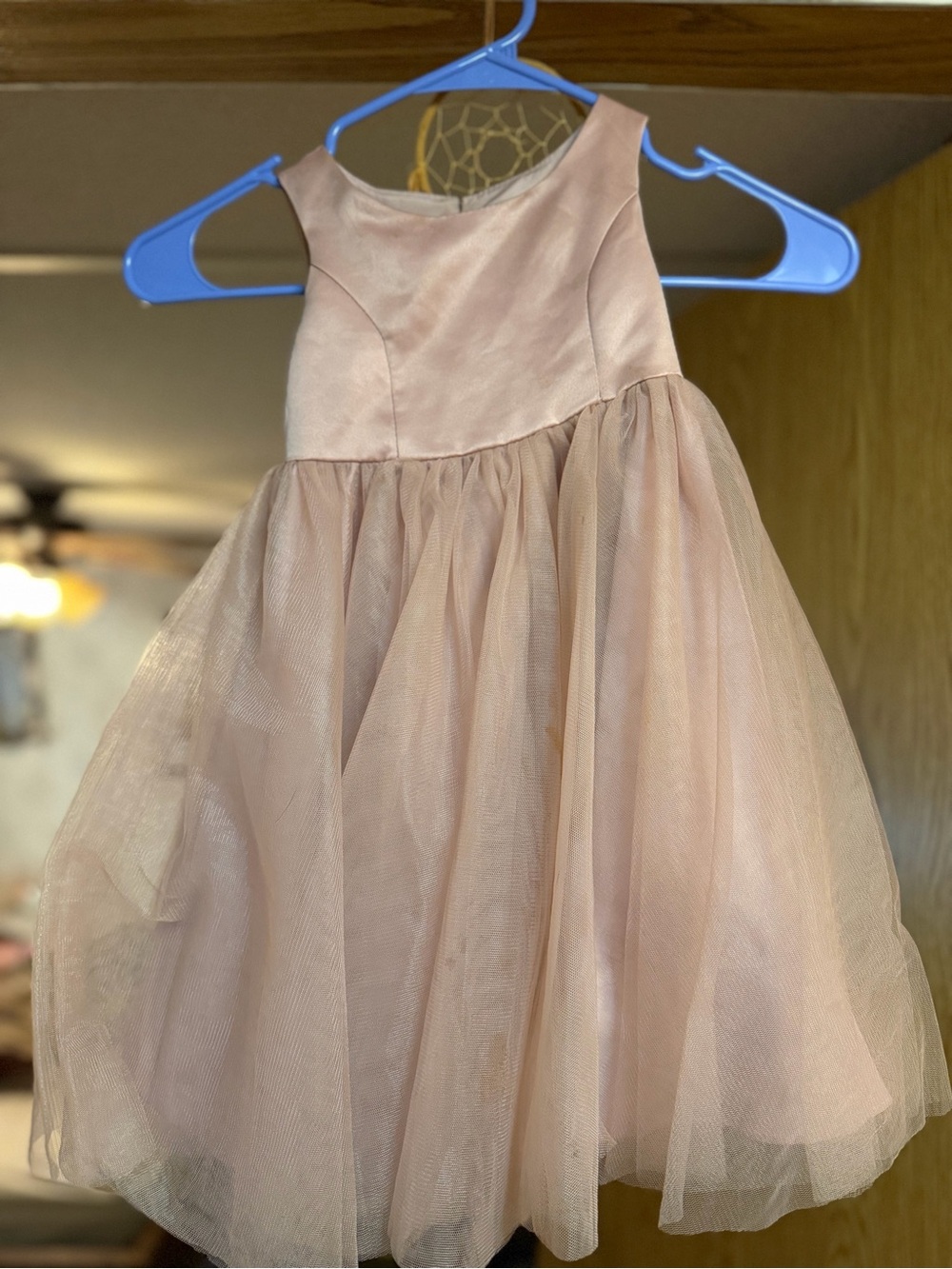 BCBGMaxAzria Blush Pink Satin Bodice Tulle Party Dress